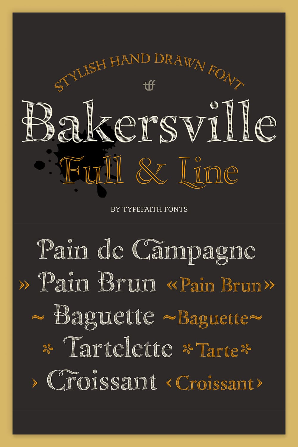 Travel-oriented historical Bakersville font.