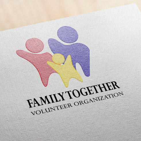 logo of the volunteer organization vector cover image.