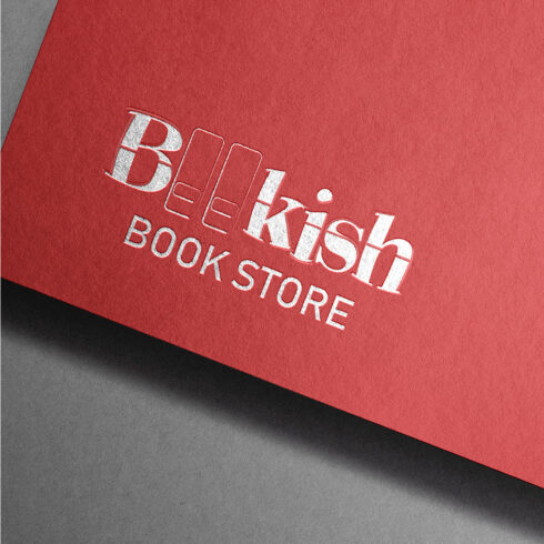 Bookish logo for company vector cover image.
