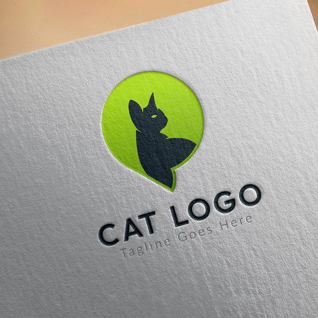 Cat Logo Template preview image.