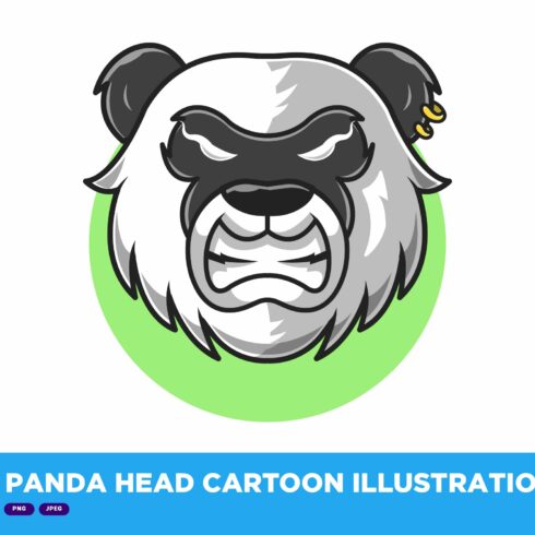 Angry Panda Head Cartoon cover image.