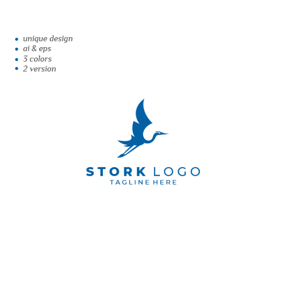 Stork Logo Design preview image.