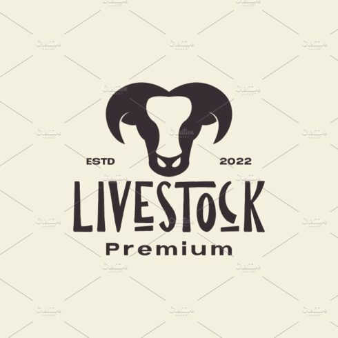 vintage head livestock goats logo cover image.