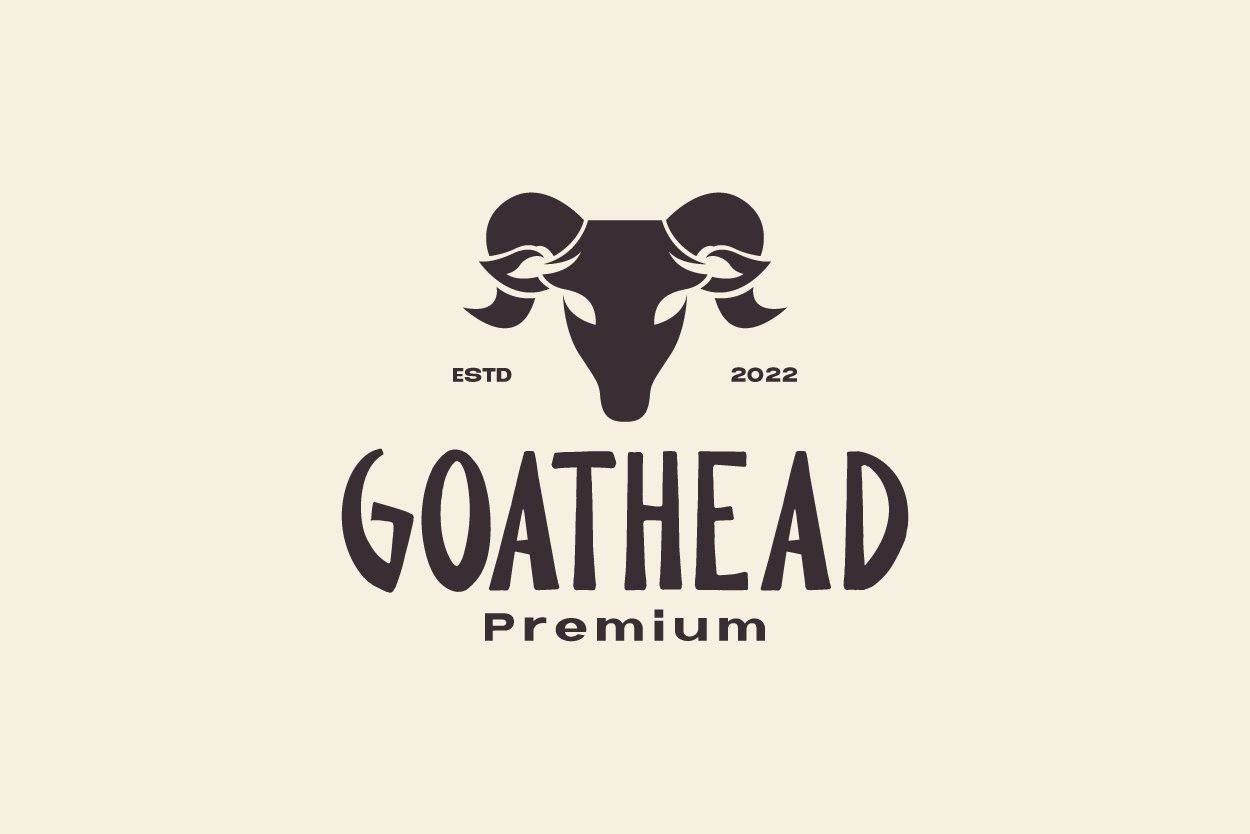 vintage head cattle goats logo cover image.