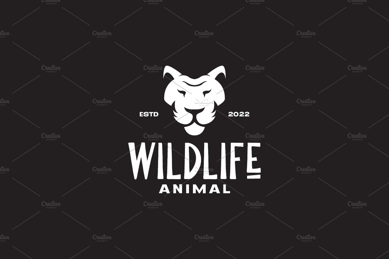 white head tiger vintage simple logo cover image.
