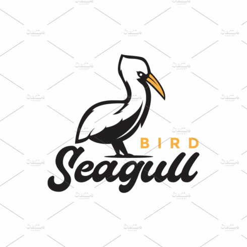simple vintage bird seagull logo cover image.