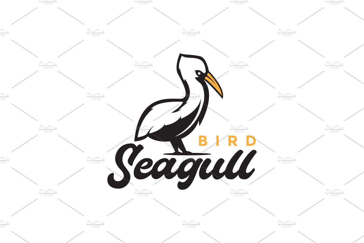 simple vintage bird seagull logo cover image.