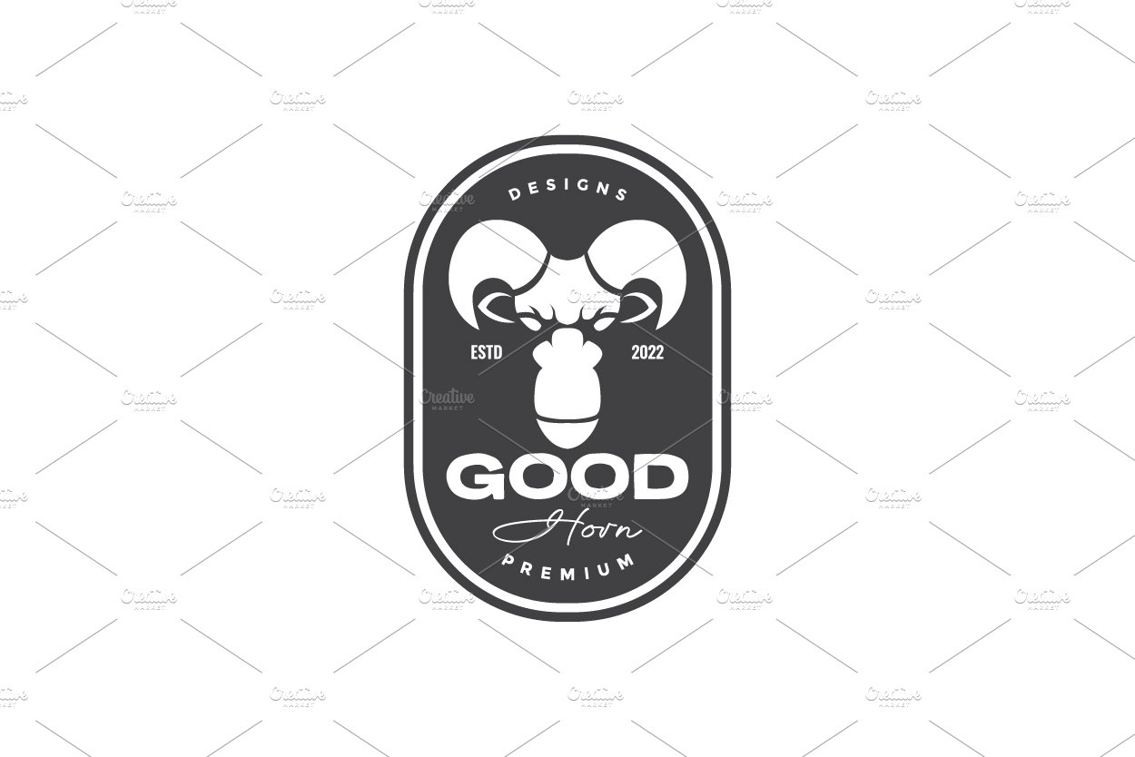 vintage badge with strong goat logo cover image.