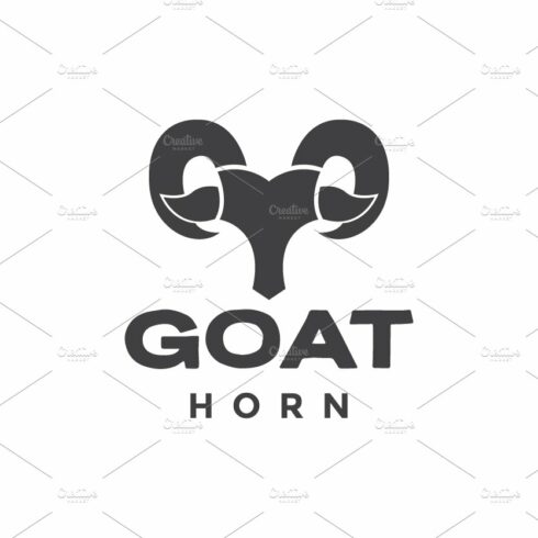 head goat modern unique horn logo cover image.