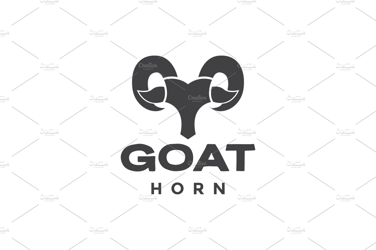 head goat modern unique horn logo cover image.