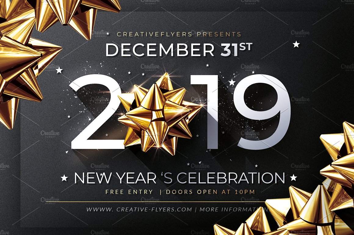 New Year Invitation Template cover image.