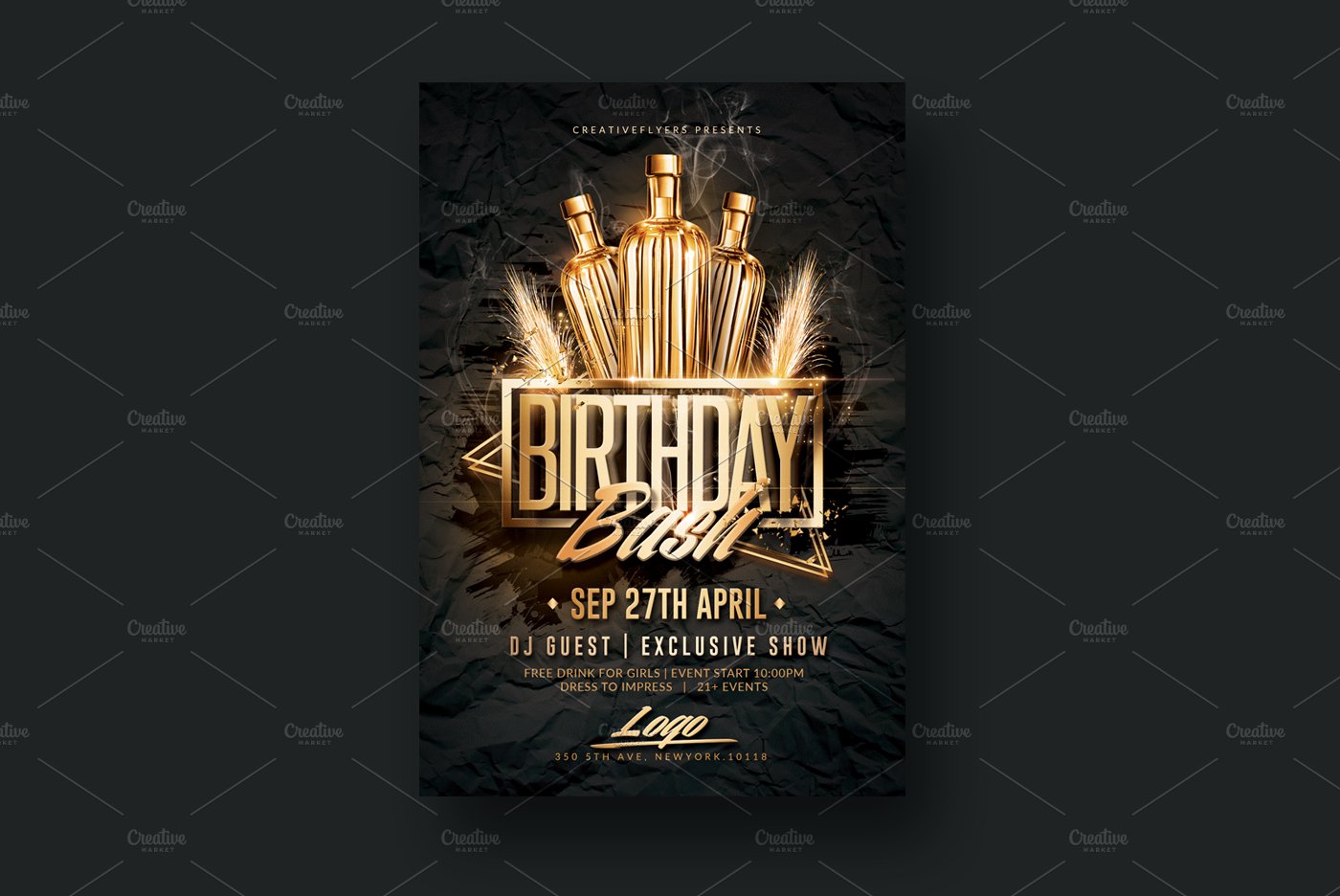 Birthday Party Flyers preview image.