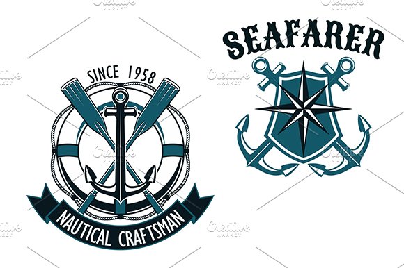 Nautical symbols and icons cover image.