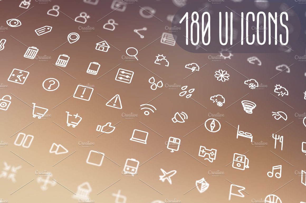 Set Of Icons For Web And UI preview image.