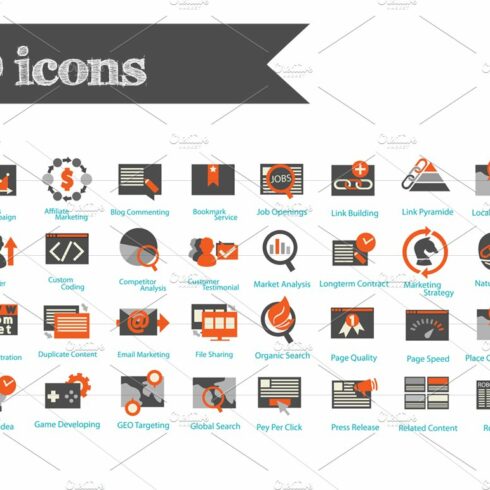 SEO Icons Set cover image.