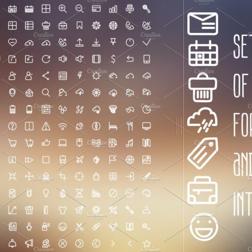 Set Of Icons For Web And UI cover image.