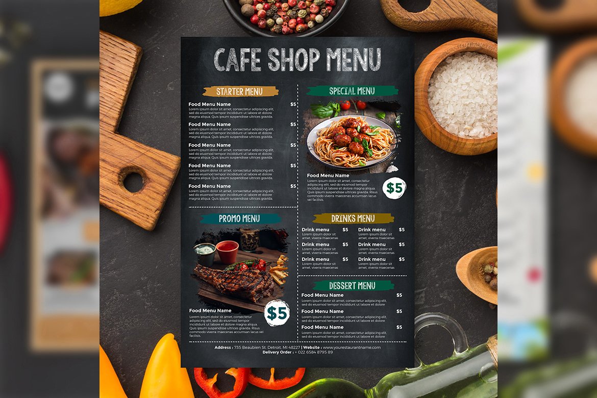 Cafe Menu preview image.