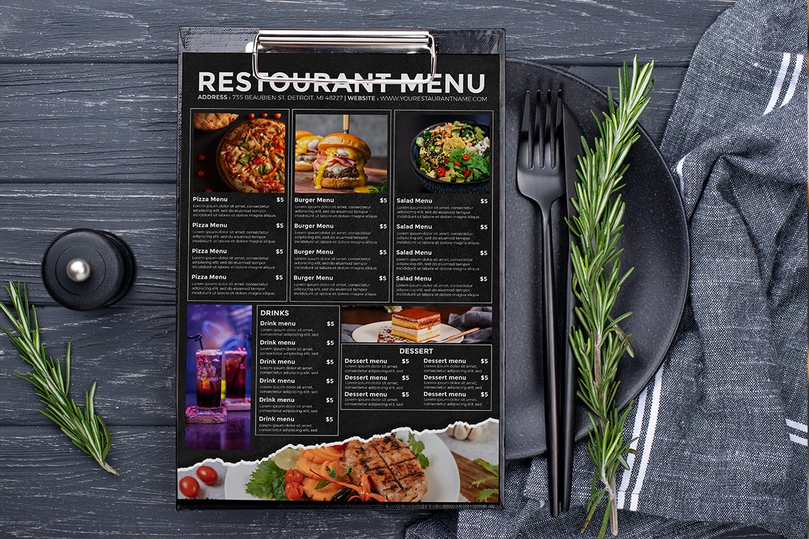 restaurant menu design ideas