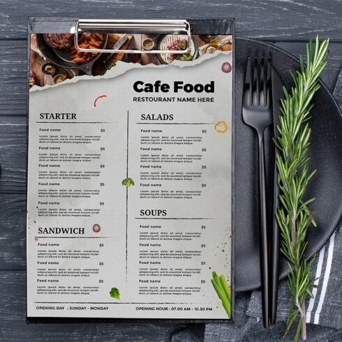 Food Menu - Double Side cover image.