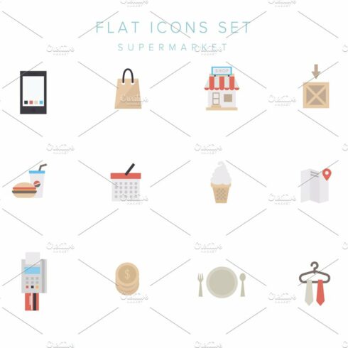 Big set of simple shopping icons cover image.