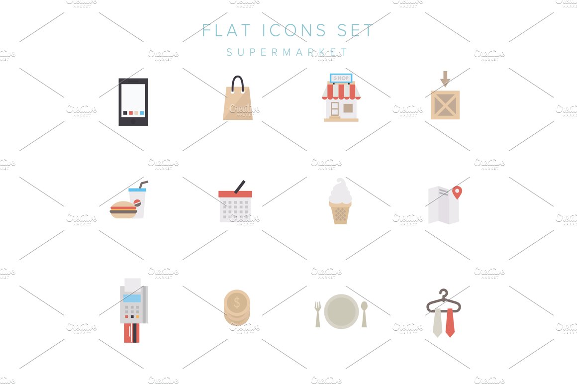 Big set of simple shopping icons cover image.