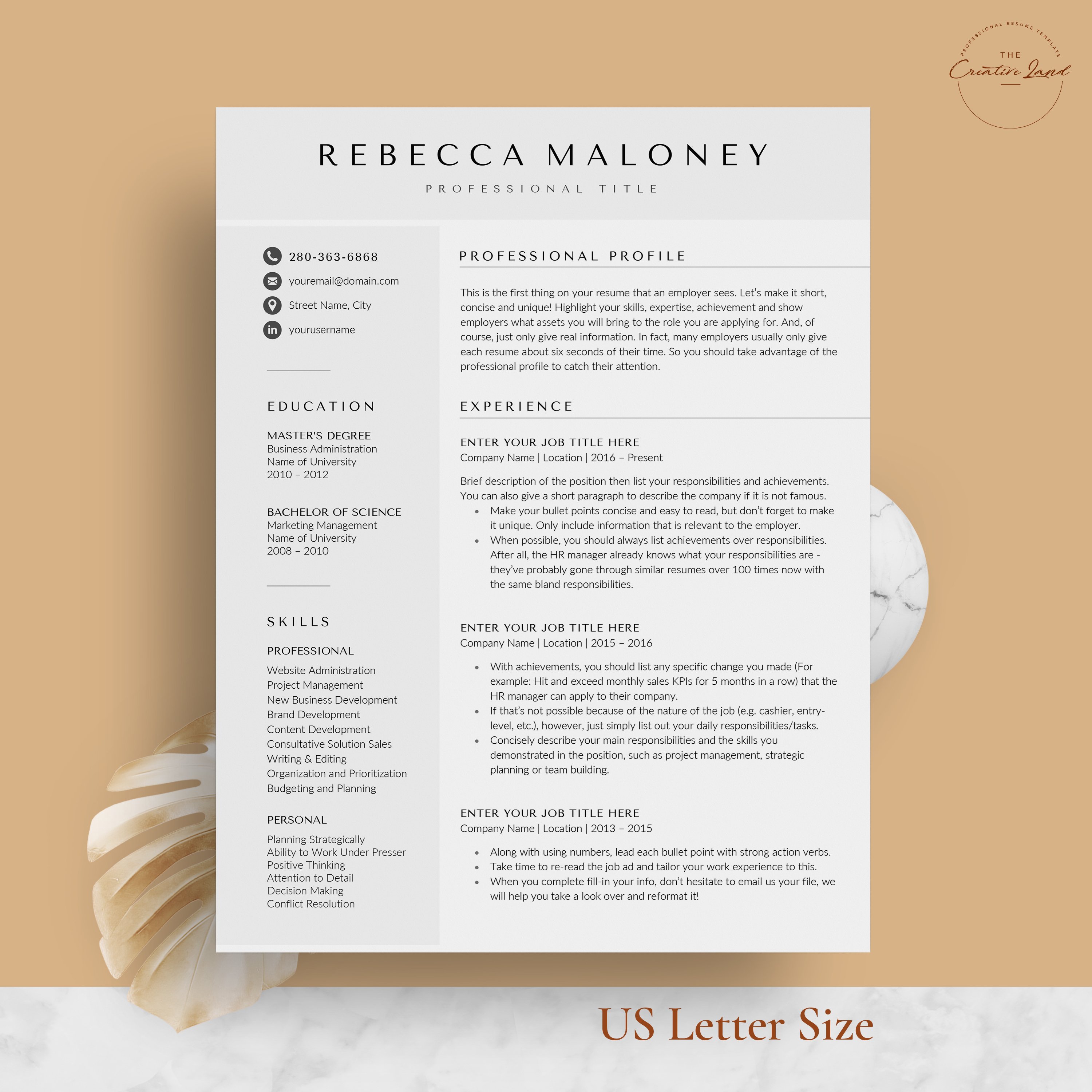 Resume/CV - The Maloney preview image.