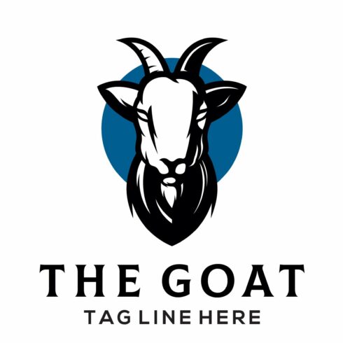 goat logo design vector template cover image.