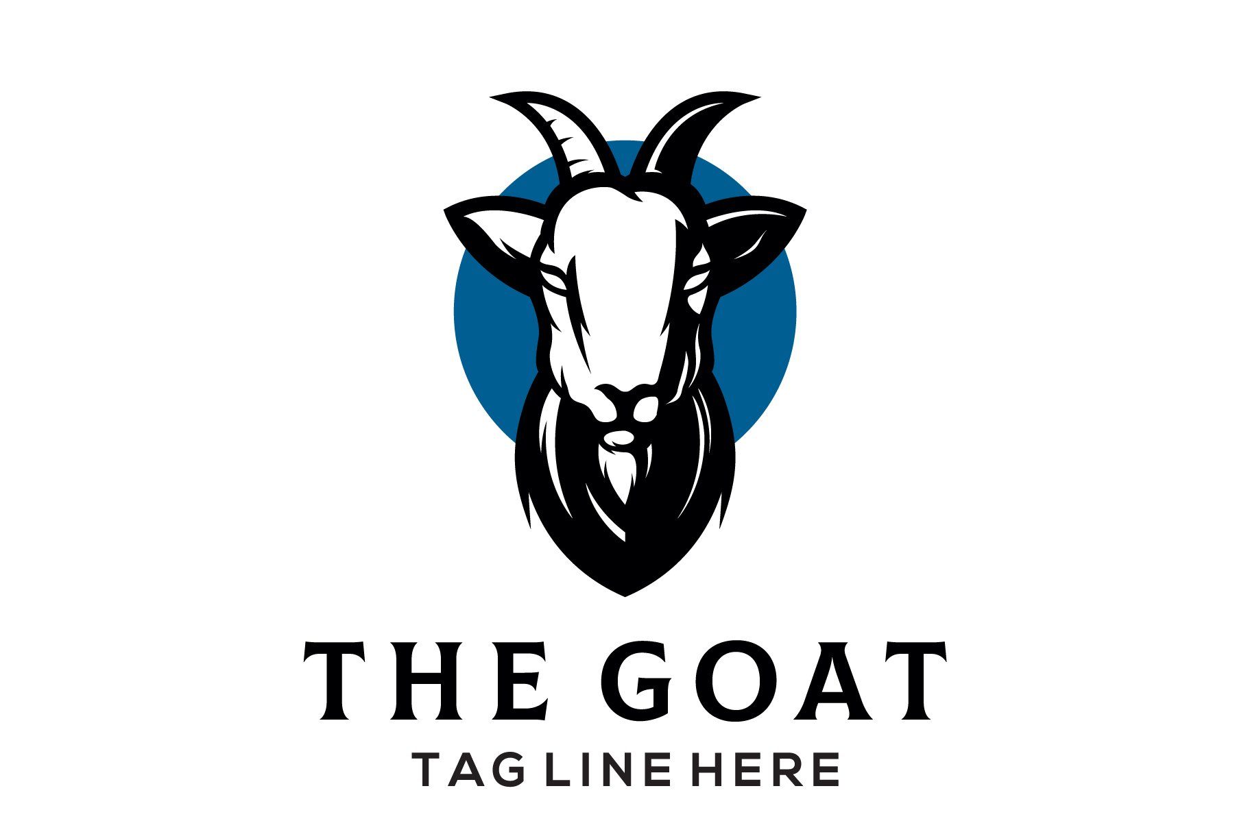 goat logo design vector template cover image.