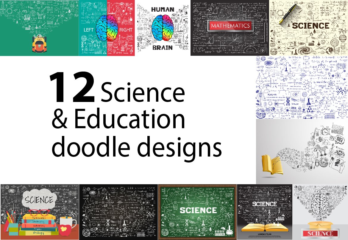 Education  doodle bundle cover image.