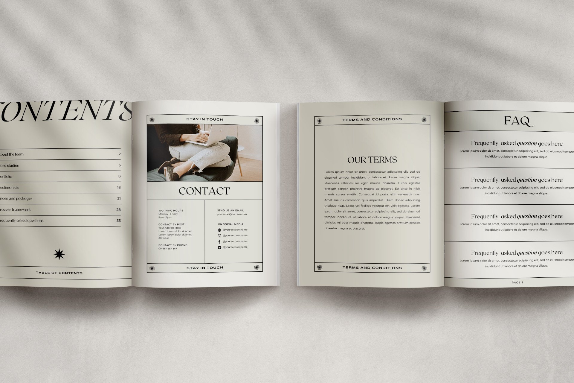 12 services and pricing guide price menu magazine ebook guide business photography canva template aestjetic 633