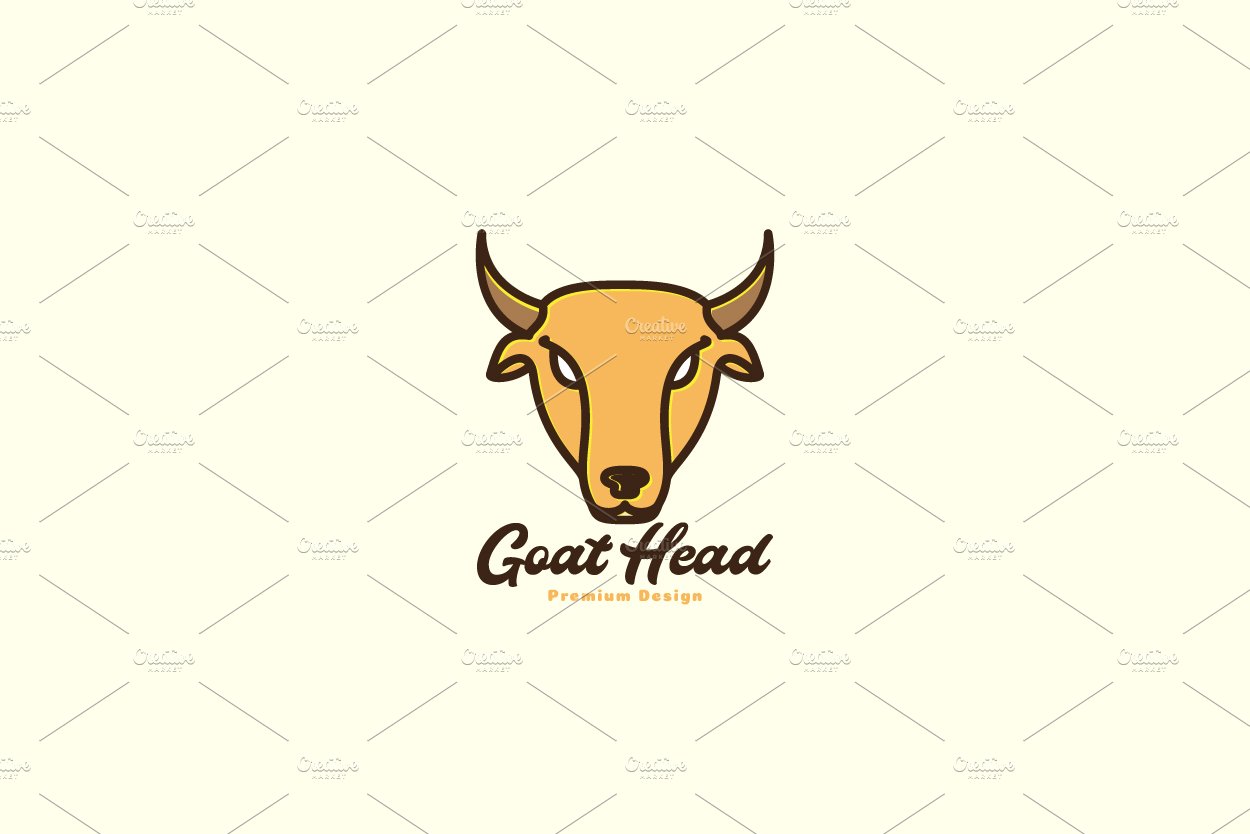 orange animal goat head vintage logo cover image.