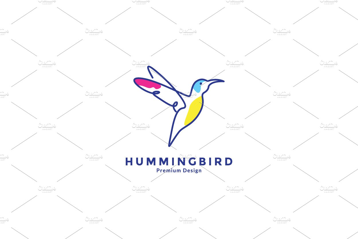 hummingbird fly line colorful logo cover image.