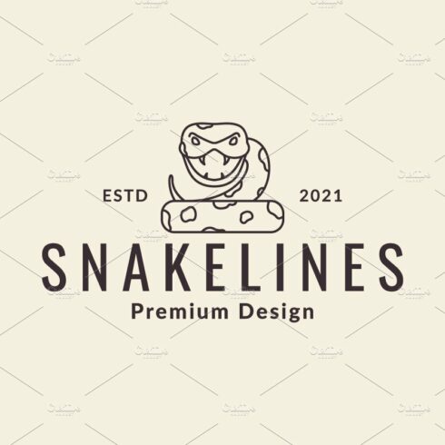animal lines snake Python logo cover image.