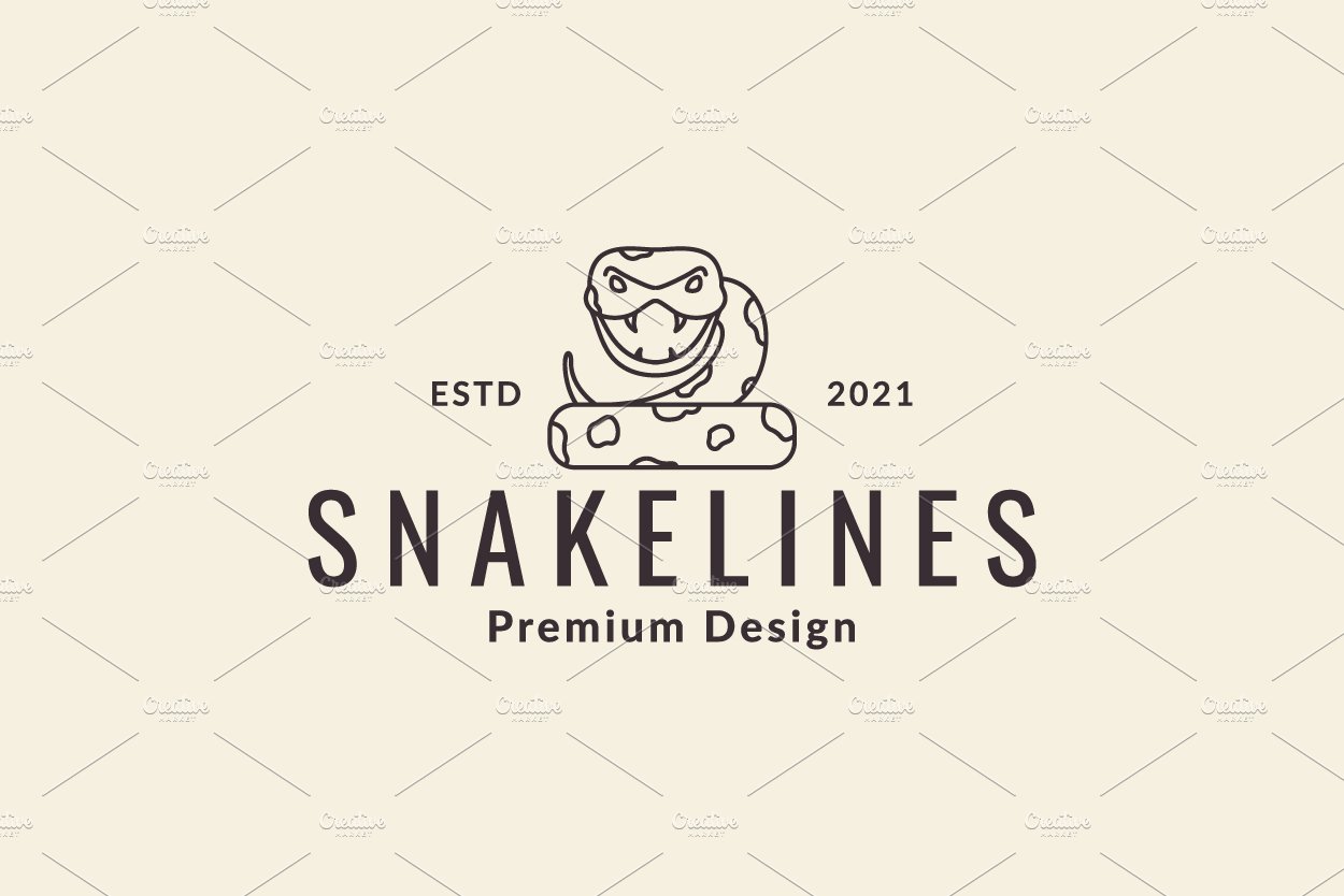 animal lines snake Python logo cover image.