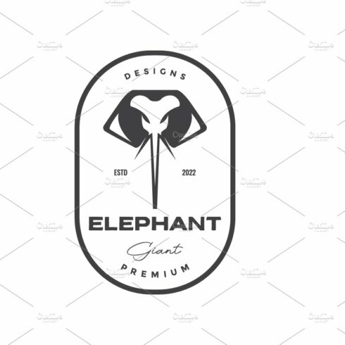 badge vintage head elephant logo cover image.