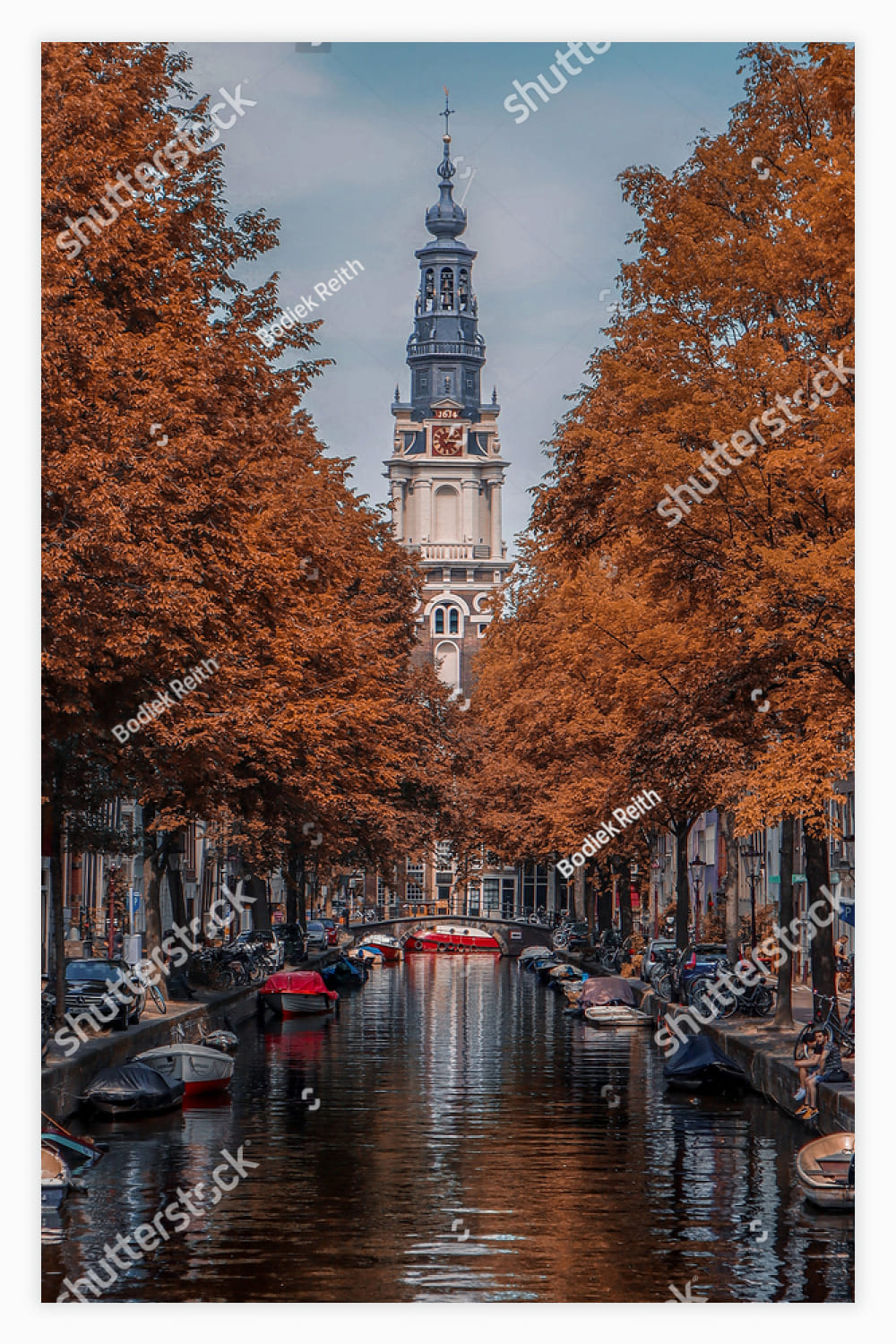 Canals in Amsterdam City.