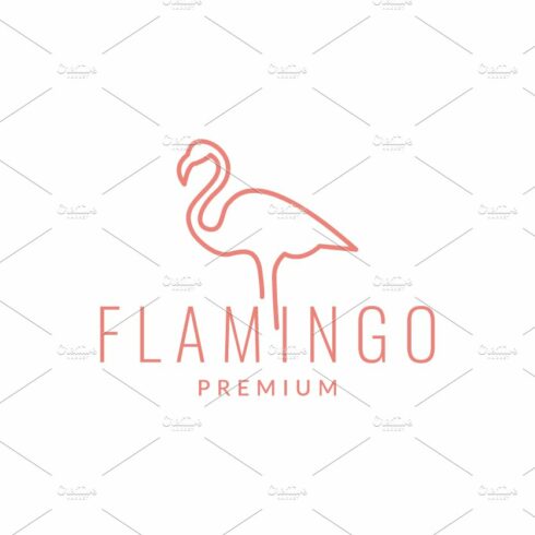 minimalist line flamingo bird logo cover image.