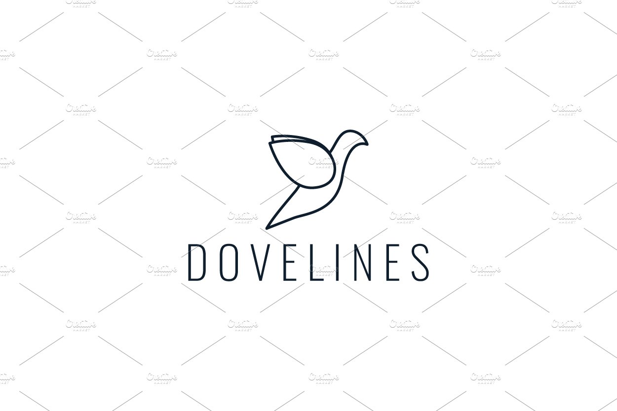 dove or pigeon fly line logo cover image.
