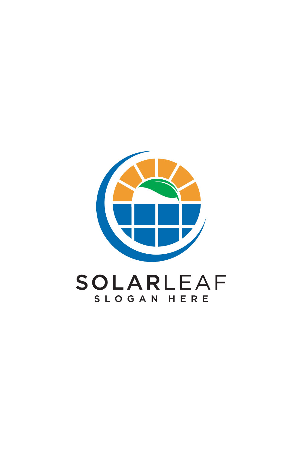 Solar Energy logo design vector pinterest preview image.