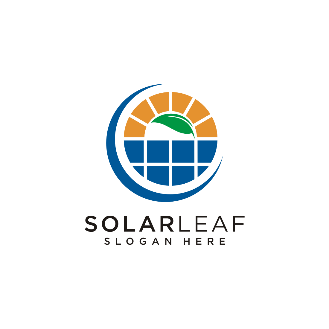 Solar Energy logo design vector cover image.
