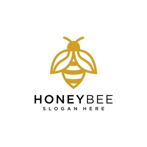 honey bee logo vector design cover image.