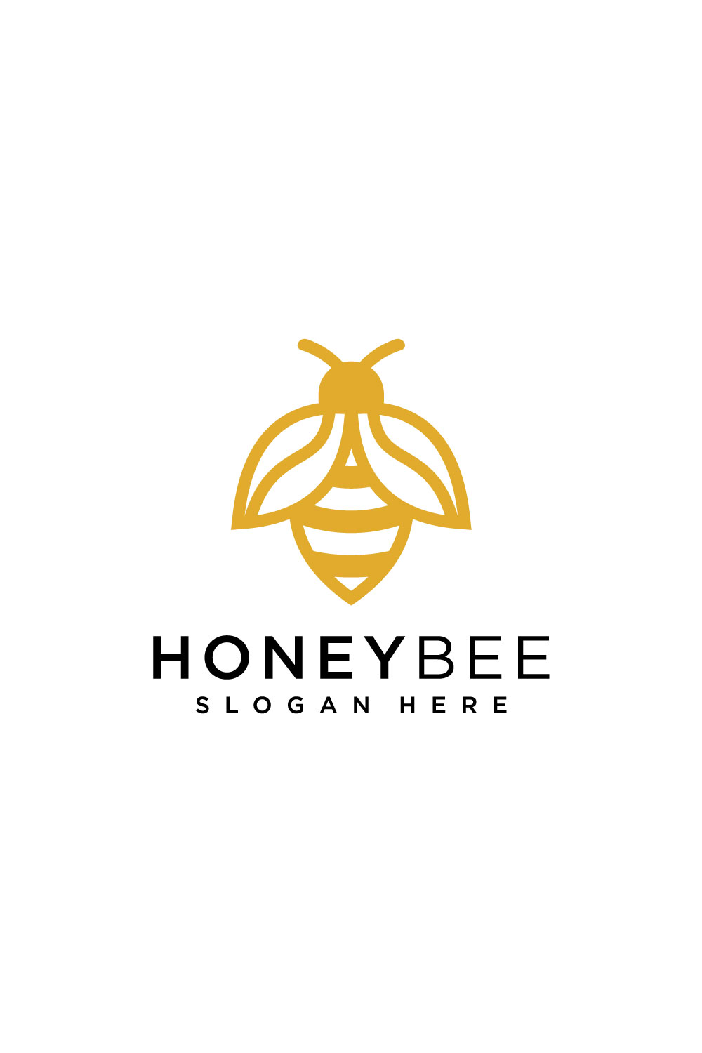 honey bee logo vector design pinterest preview image.