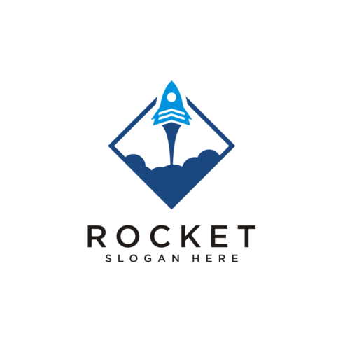 rocket launch logo vector design cover image.