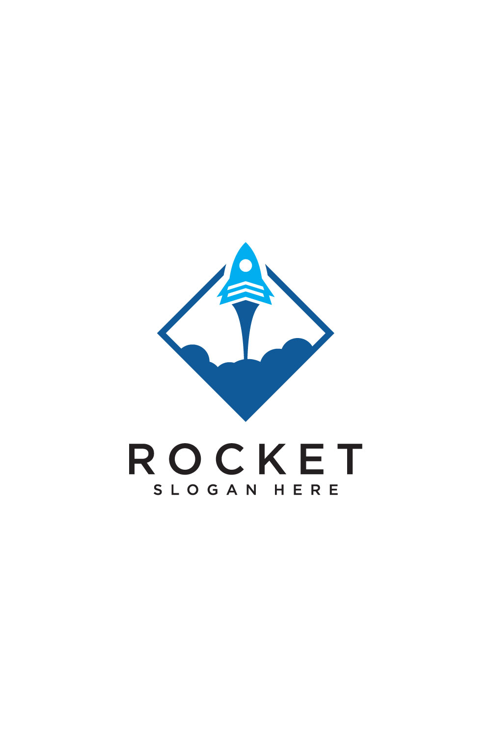 rocket launch logo vector design pinterest preview image.
