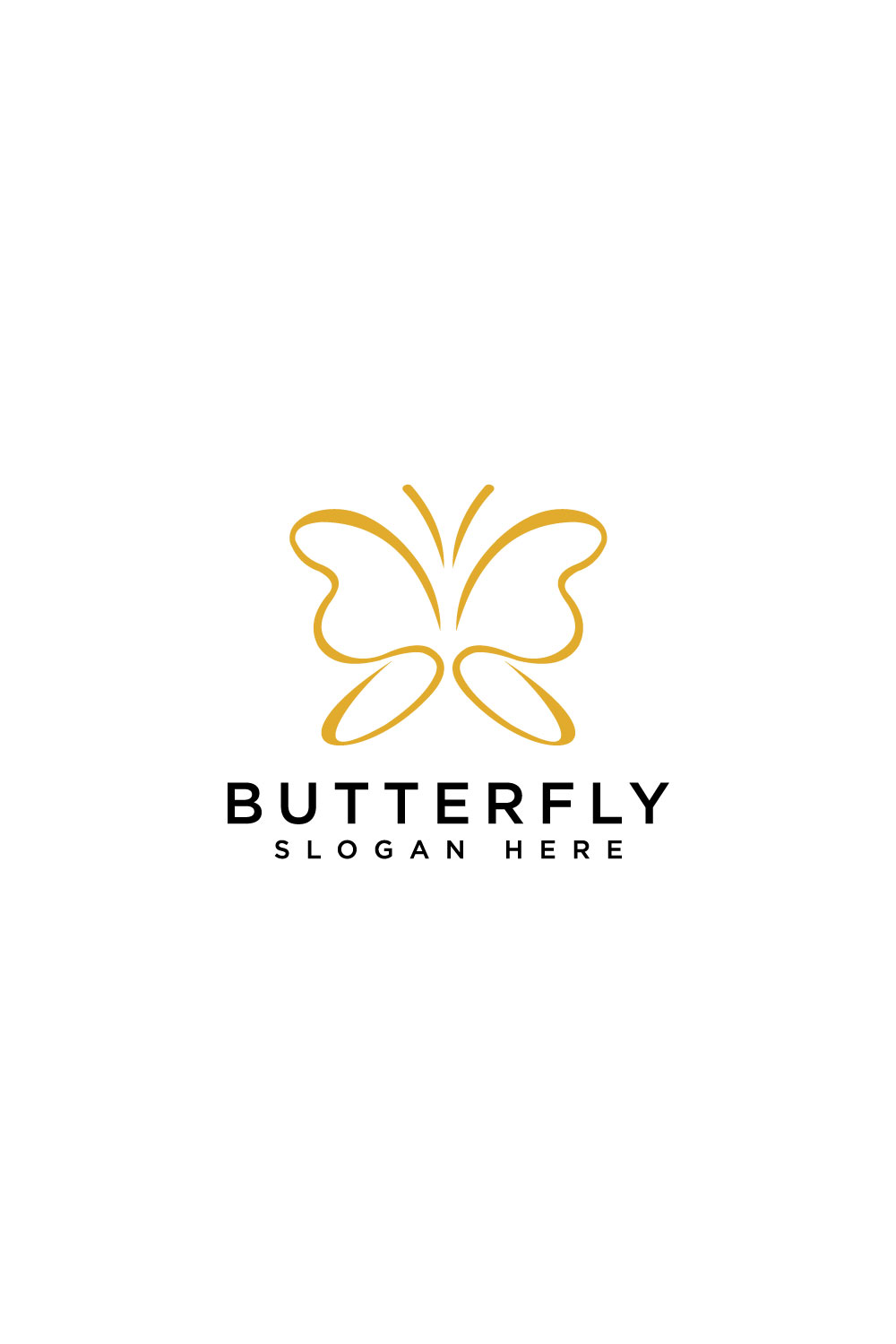 butterfly logo vector design pinterest preview image.