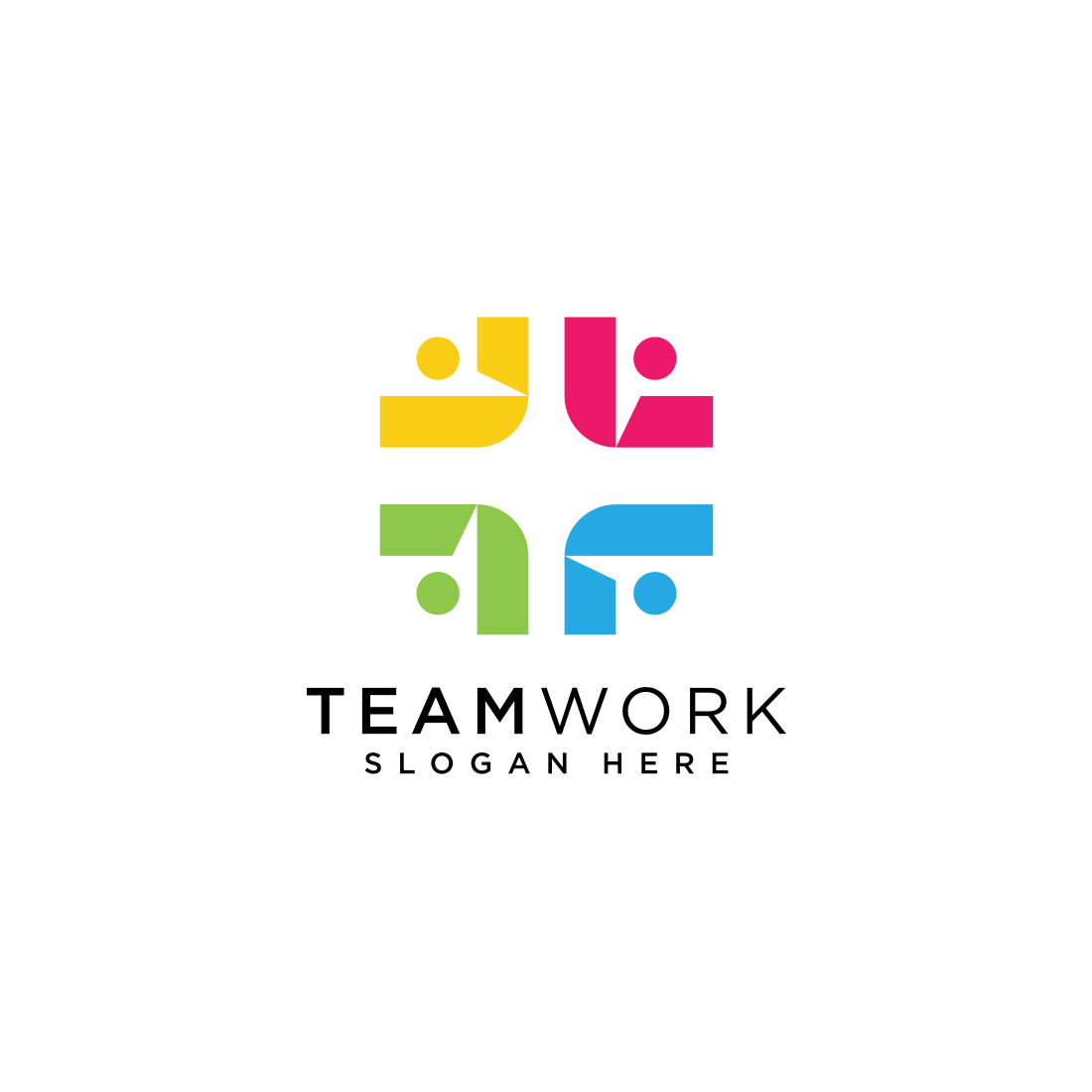 teamwork people community logo design cover image.