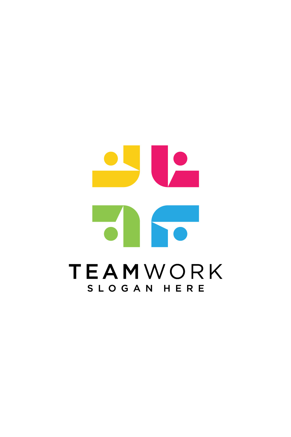 teamwork people community logo design pinterest preview image.