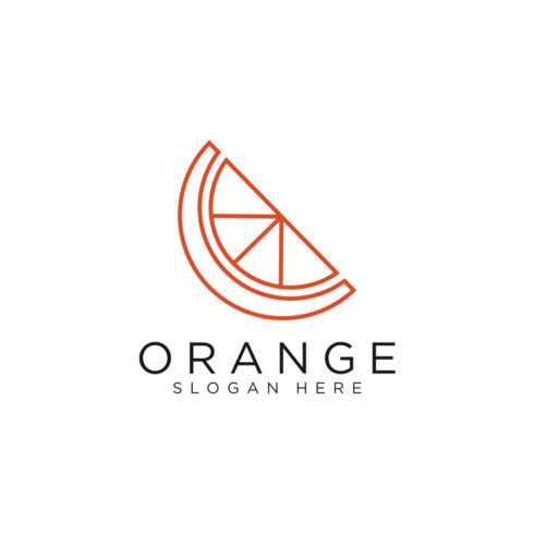 orange fruit logo design vector cover image.