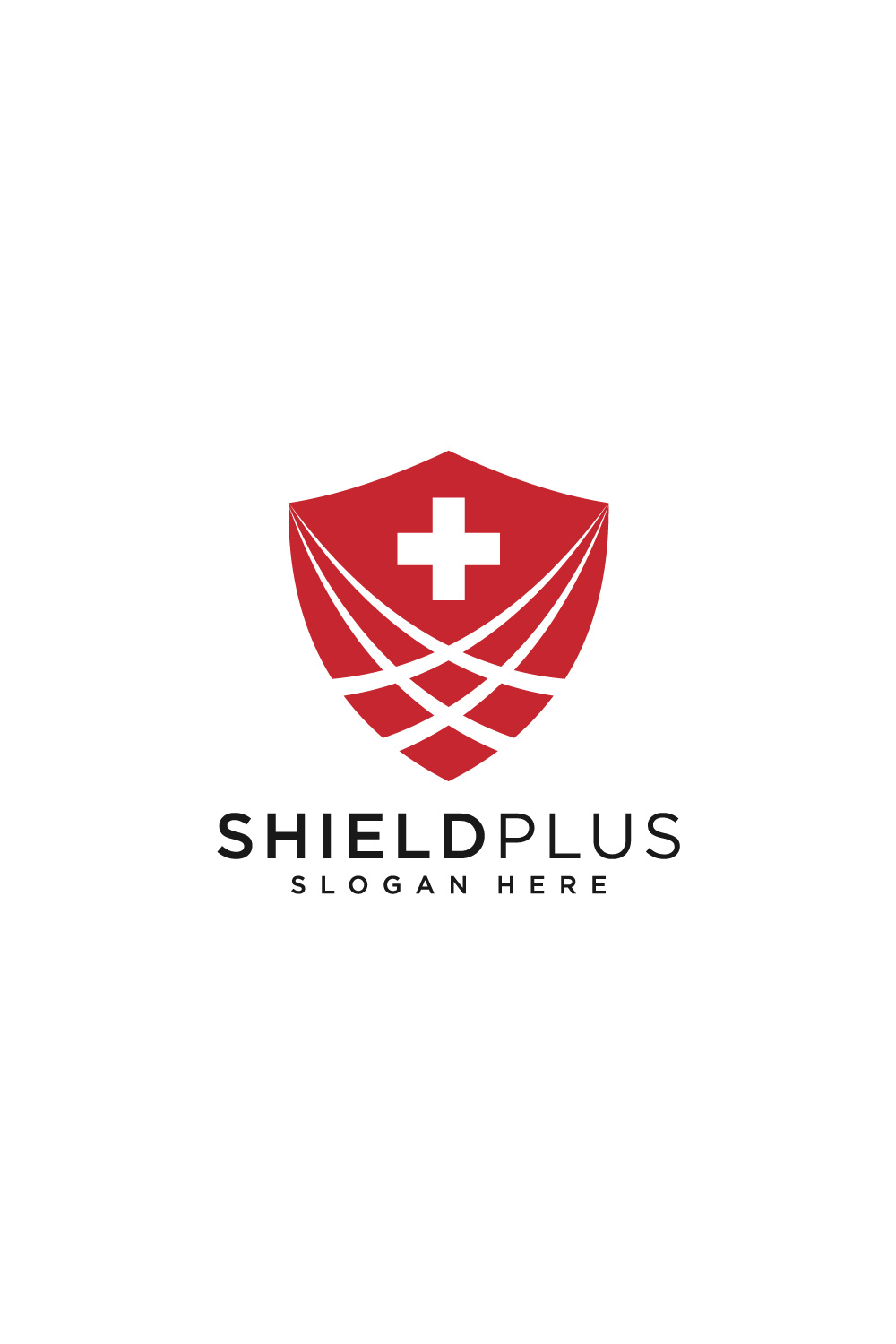 red shield with cross logo vector pinterest preview image.