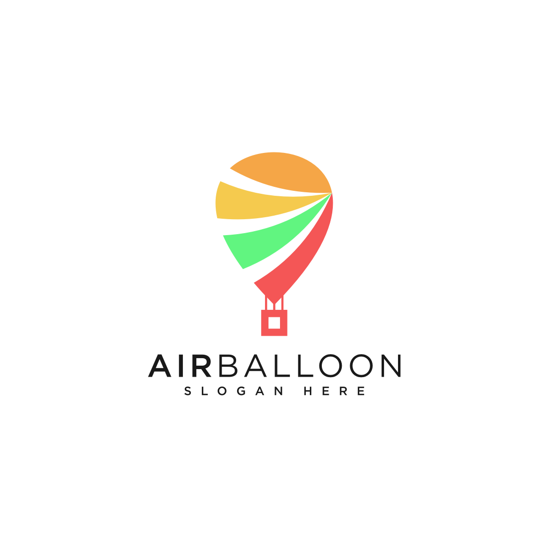 air balloon logo vector cover image.